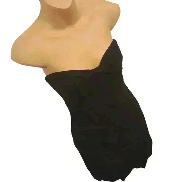 BCBGMAXAZRIA Sabrinna Strapless Black Crepe Ruched Bow Tie Dress, Size 6; $378 - Picture 5 of 12